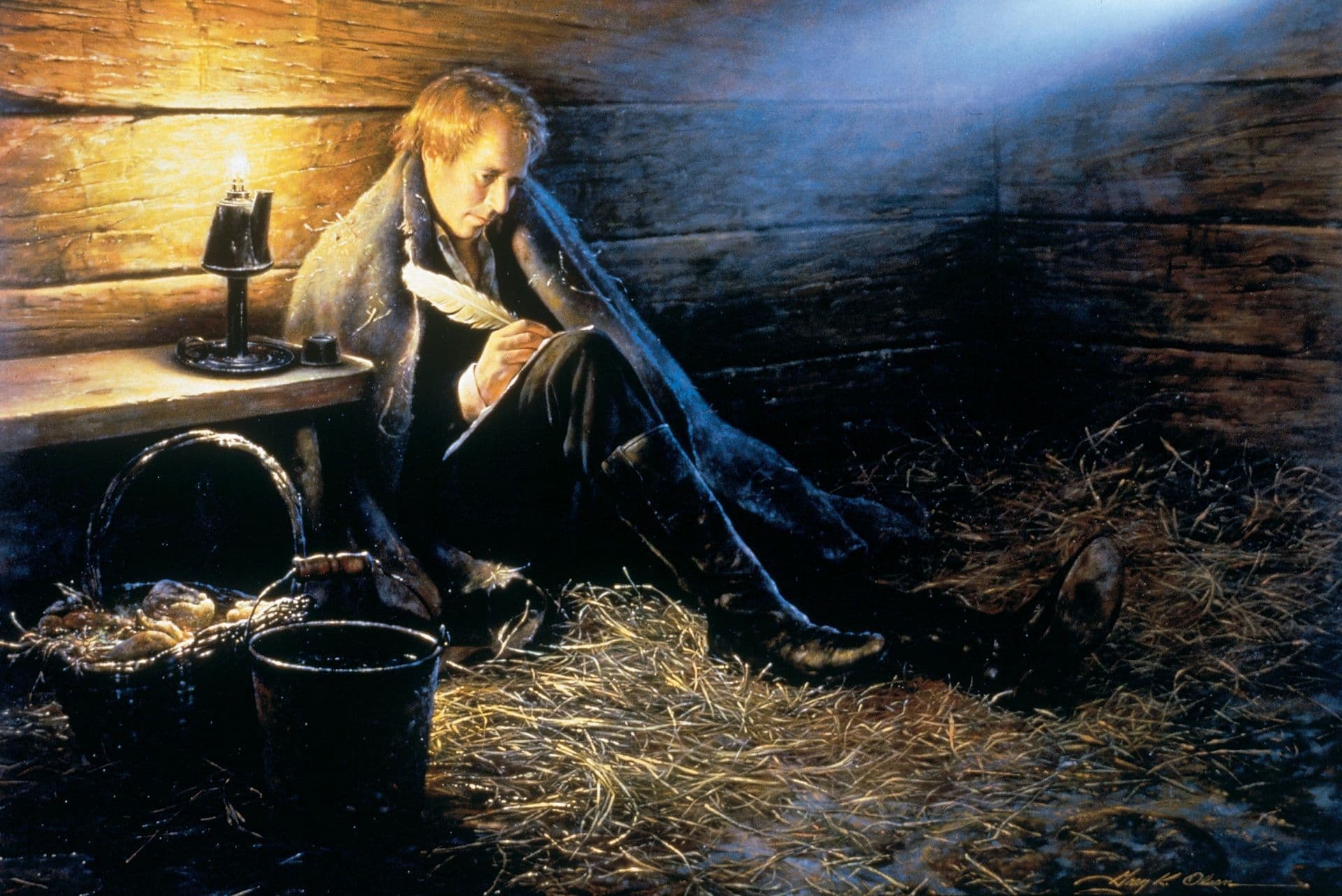 Detail of Joseph Smith in Liberty Jail, by Greg K. Olsen, courtesy of The Church of Jesus Christ of Latter-day Saints.